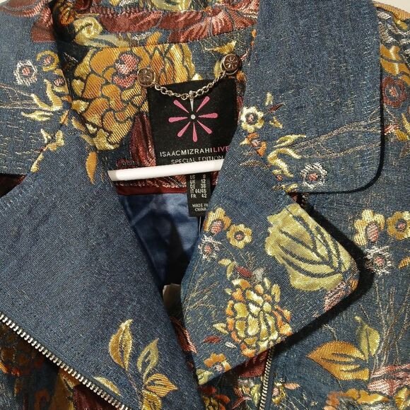 Isaac Mizrahi NWT Floral Zip Jacket/Blazer - Picture 10 of 12